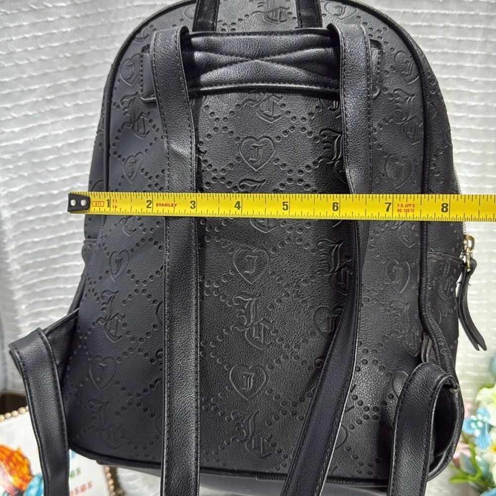 (E4) Juicy Couture Black Backpack with Gold Accents - Picture 5 of 16